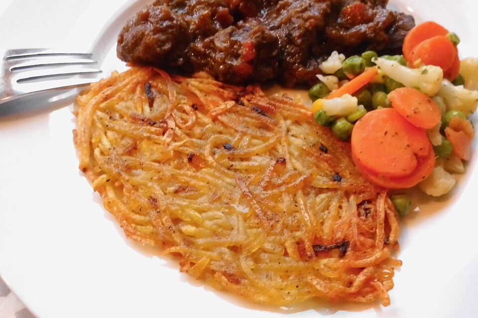 Kartoffelrösti ohne Ei und Mehl