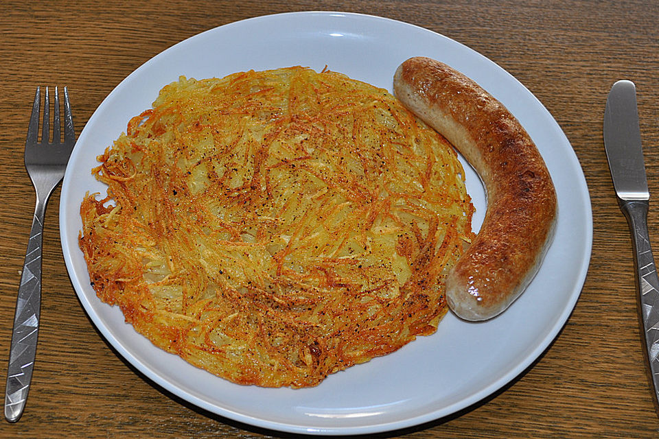 Kartoffelrösti ohne Ei und Mehl