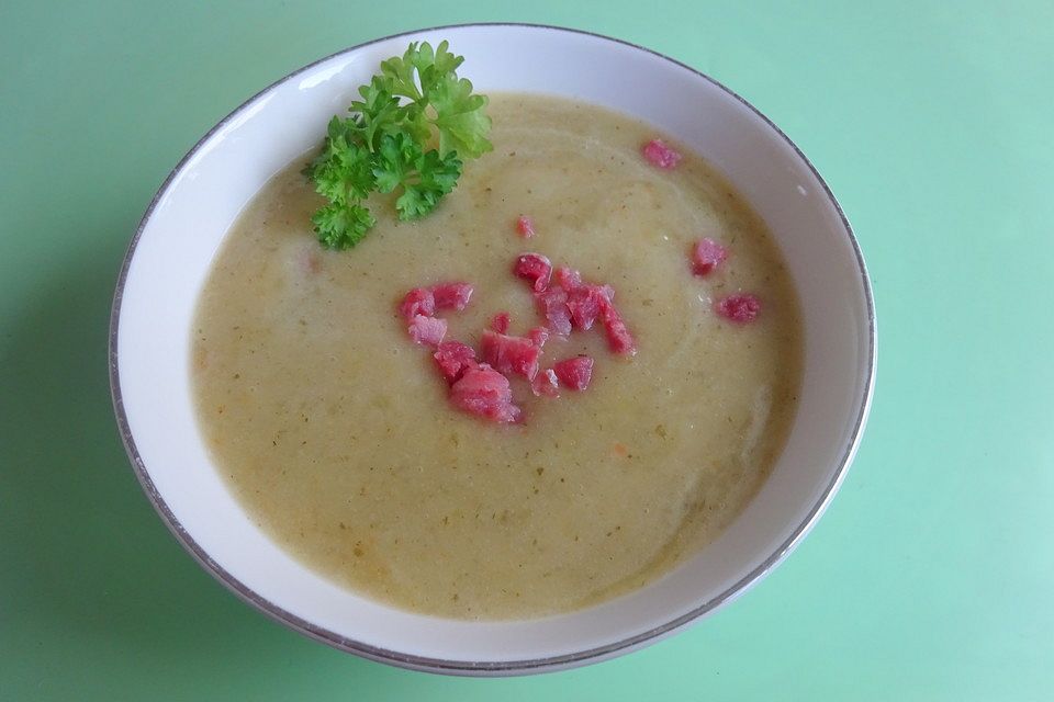 Kartoffel-Cremesuppe mit Speck aus dem Slow Cooker