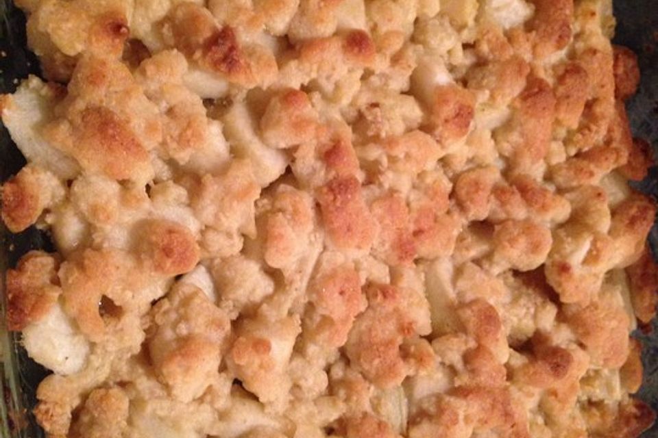 Birnen-Haferflocken-Crumble