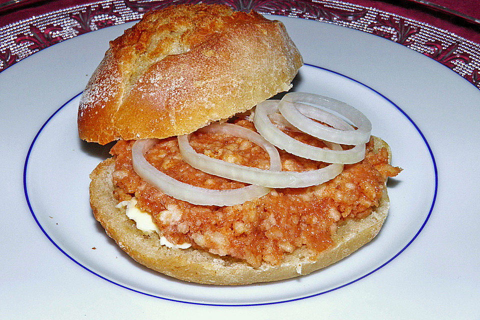 Vegetarisches Mett ohne Zwiebeln