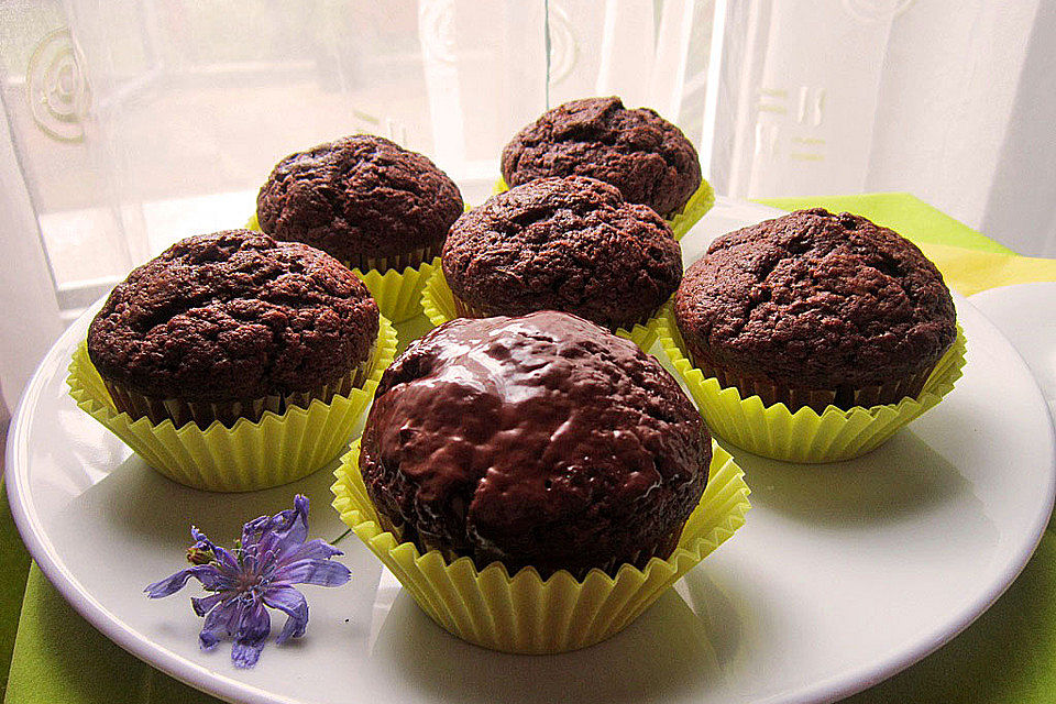 Schokoladen-Rum-Muffins