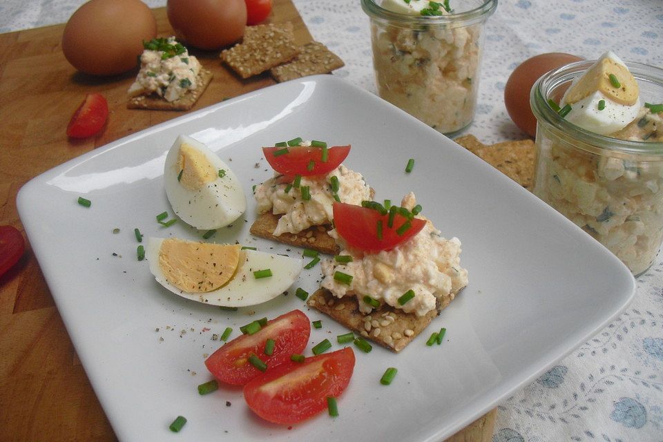 Aufstrich mit Ei und Hüttenkäse