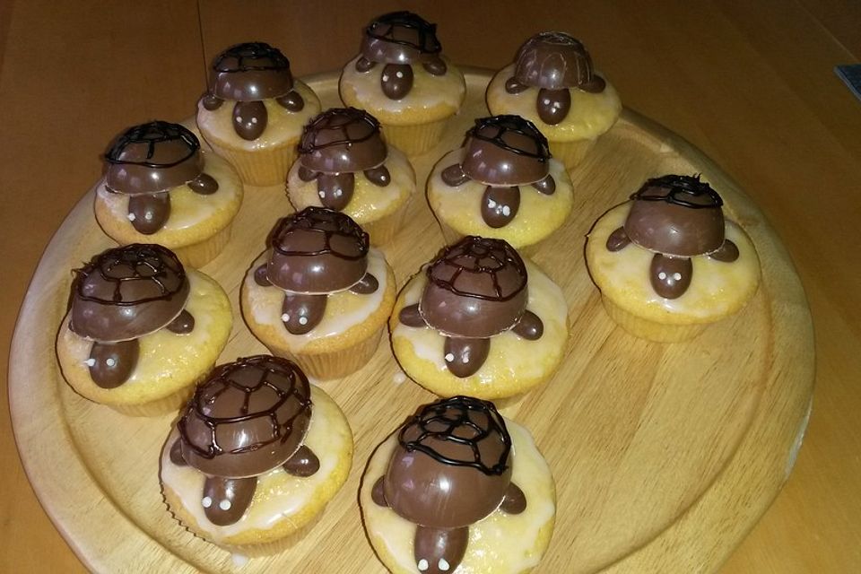 Schoko-Schildkröten-Muffins mit Ü-Eiern