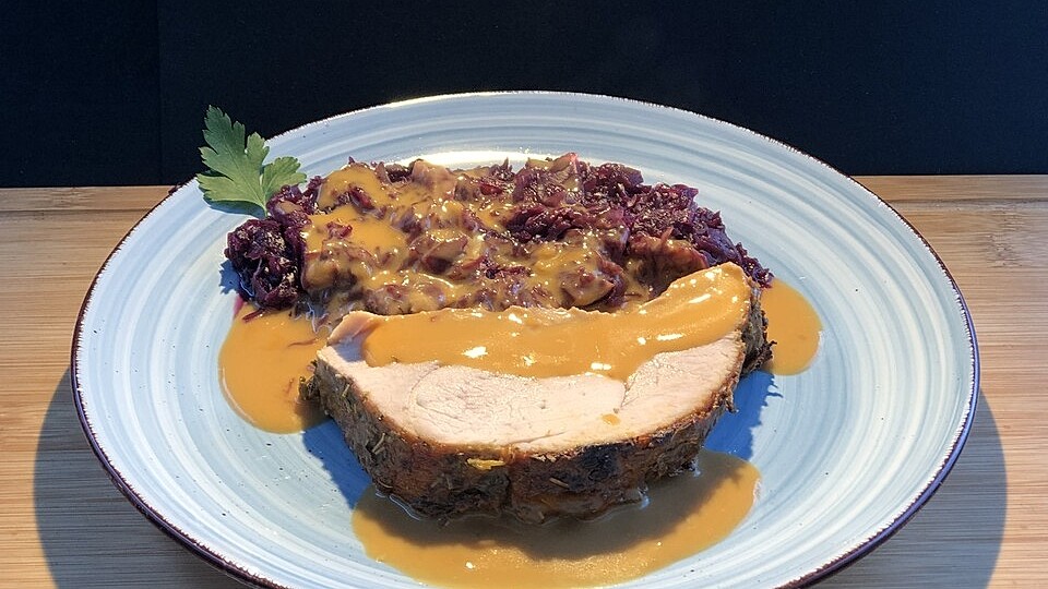 Schweineschinkenbraten mit Kräuter-Senf-Kruste-image