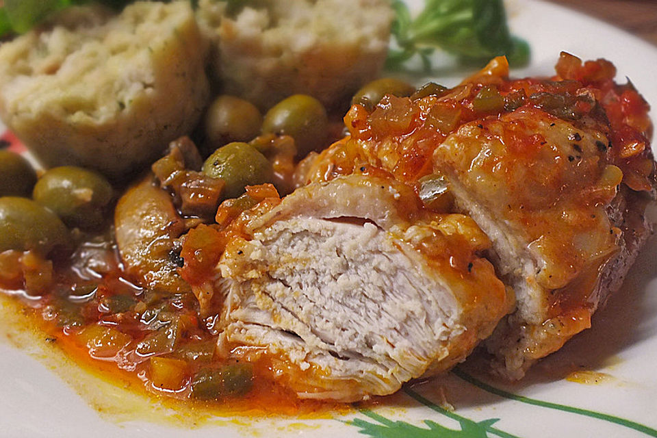 Mediterranes Hähnchen aus dem Backofen