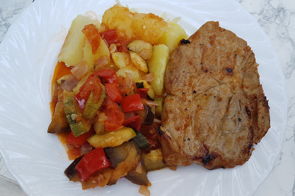 Jerchens marinierte Schweinenackensteaks für den Grill