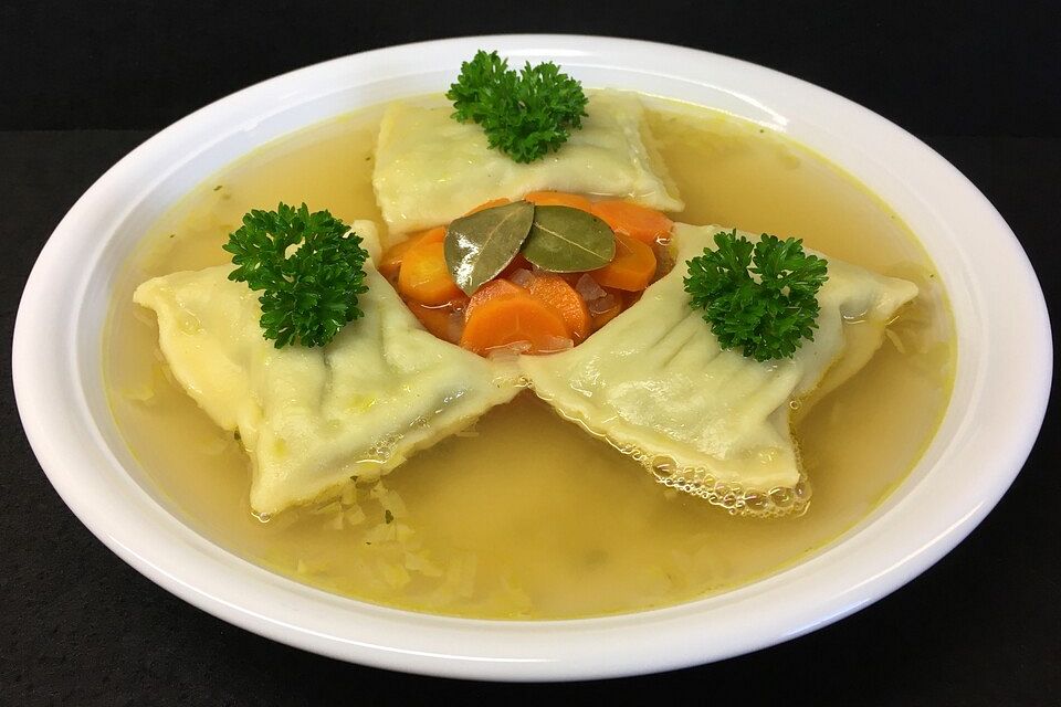 Maultaschen in der Brühe