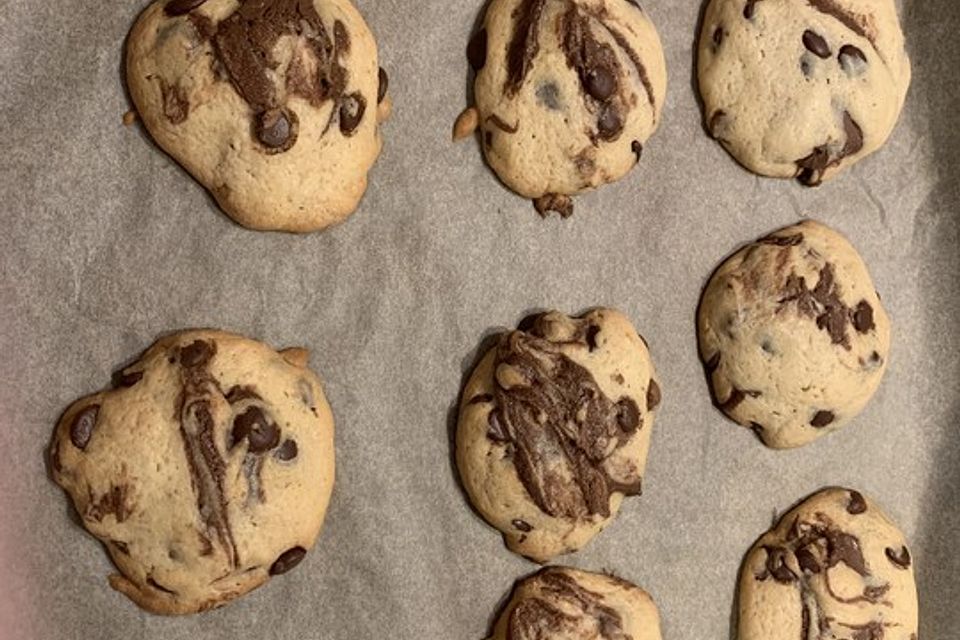 Nutella Chocolat-Chip-Cookies