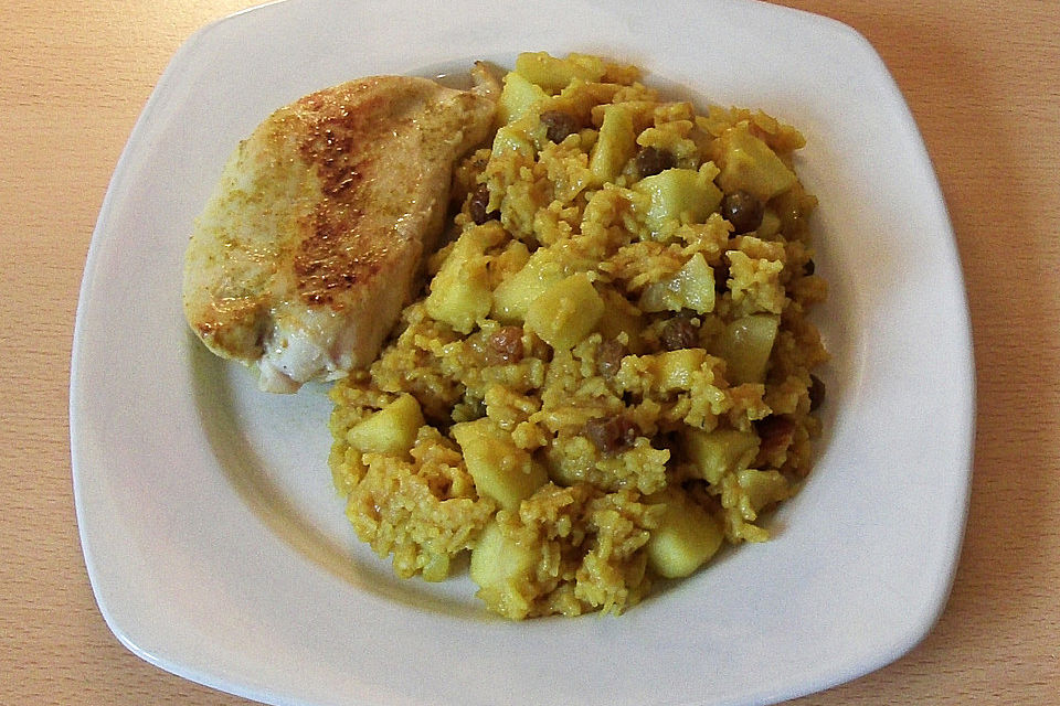 Apfel-Rosinen-Risotto