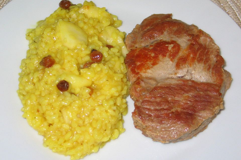 Apfel-Rosinen-Risotto