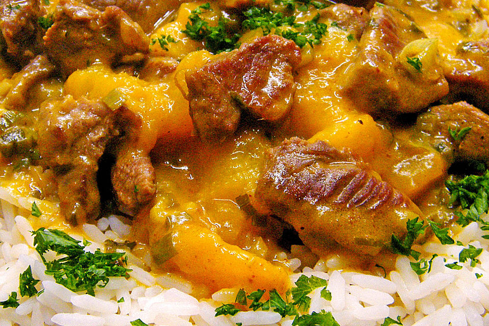 Putencurry mit Mango