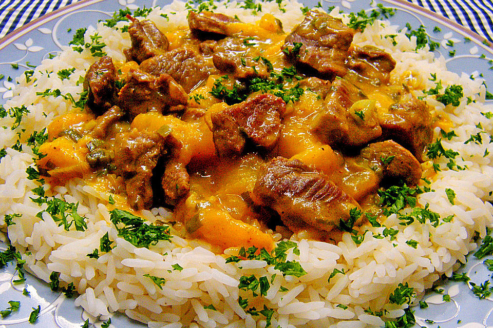 Putencurry mit Mango