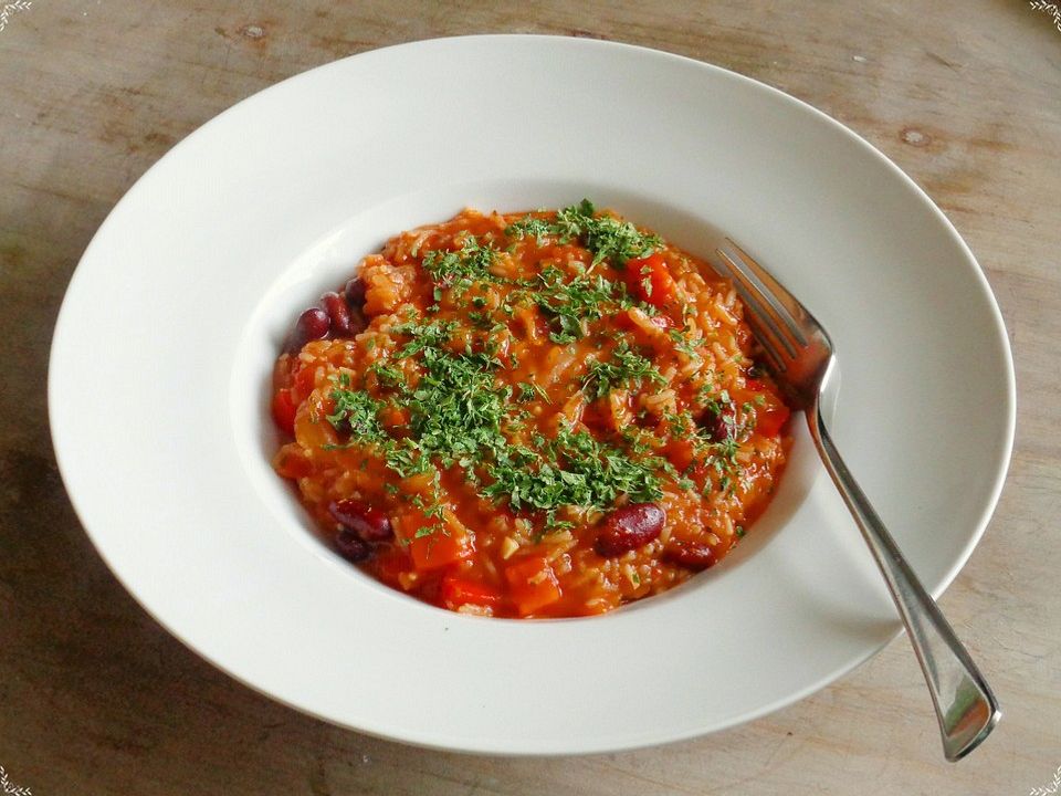 Reistopf mit Kidneybohnen, Paprika und Tomaten von Sivacasa | Chefkoch