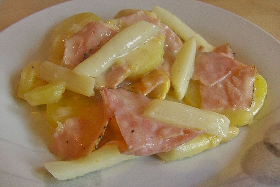 Spargel-Kartoffelauflauf