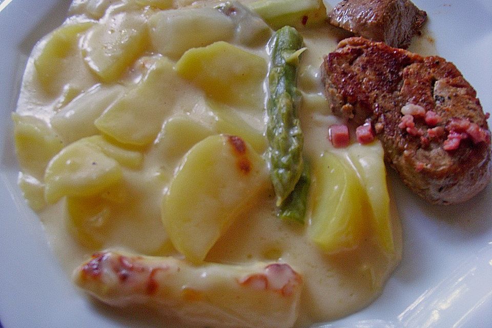 Spargel-Kartoffelauflauf