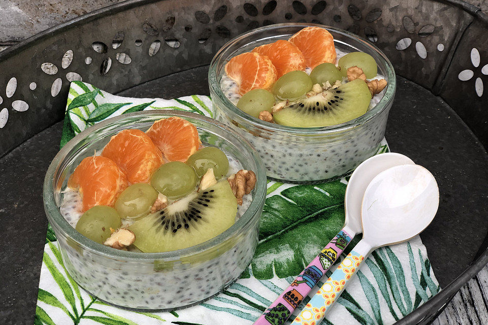 Chia-Samen-Pudding mit Obst