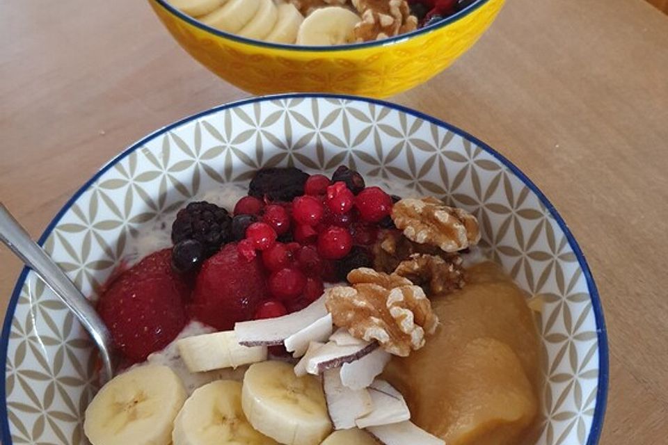 Chia-Samen-Pudding mit Obst