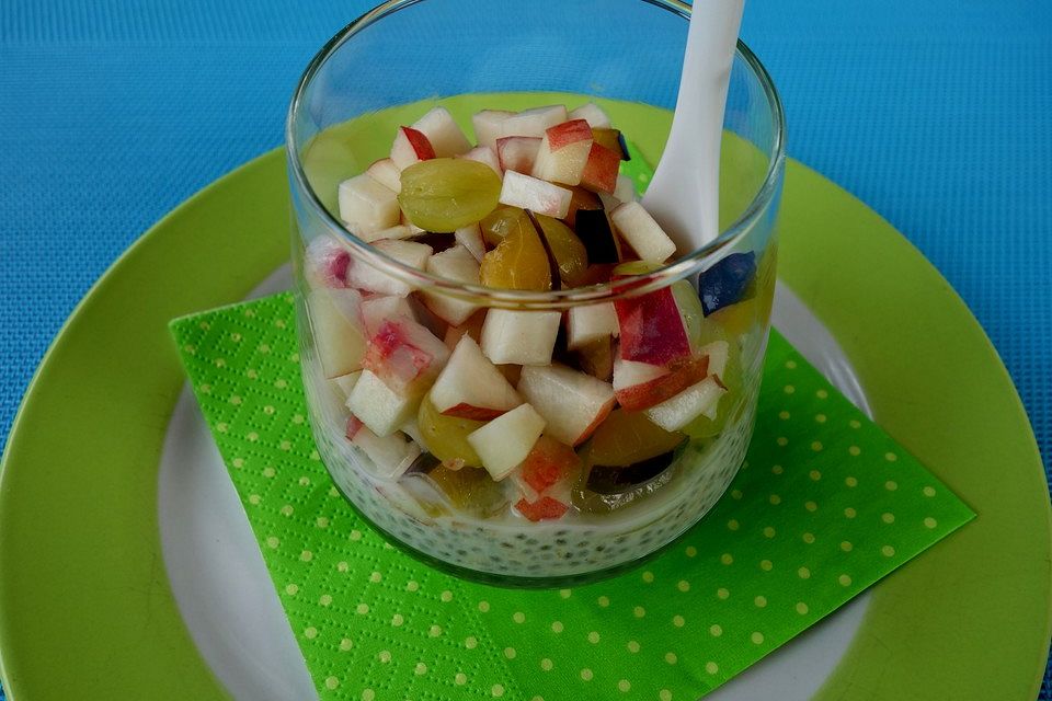 Chia-Samen-Pudding mit Obst