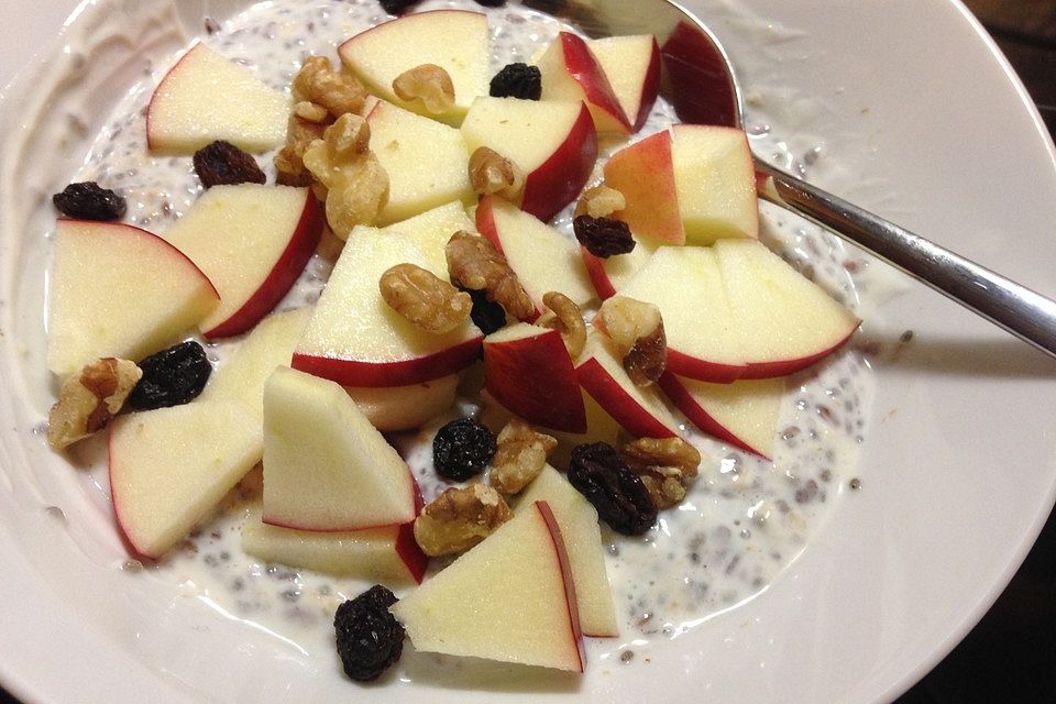 Chia-Samen-Pudding mit Obst