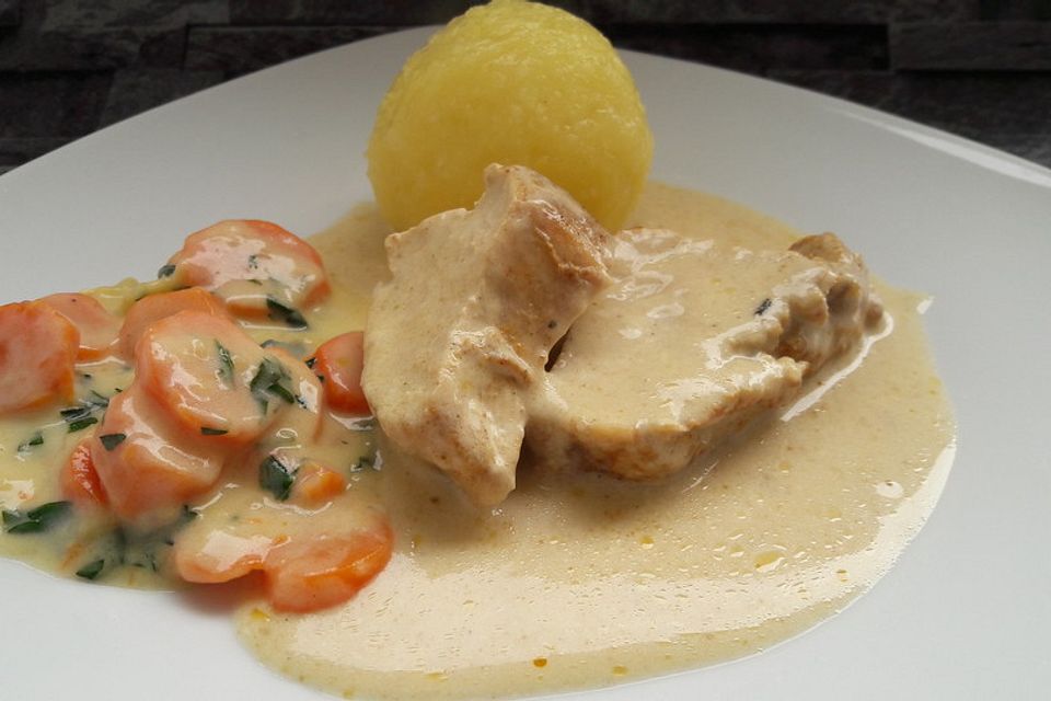 Putenbrust in Frischkäse-Sahne-Sauce