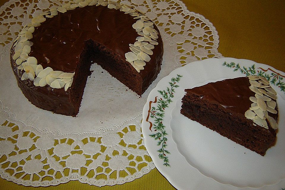 Rotwein-Schokoladen-Kuchen mit Rum