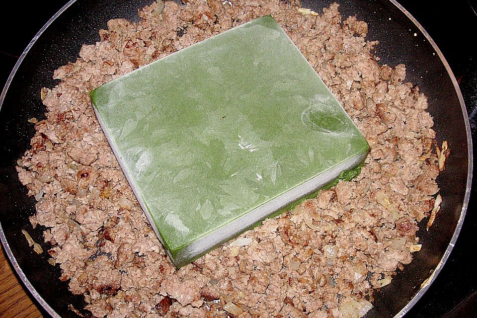 Hackfleischspinatsauce