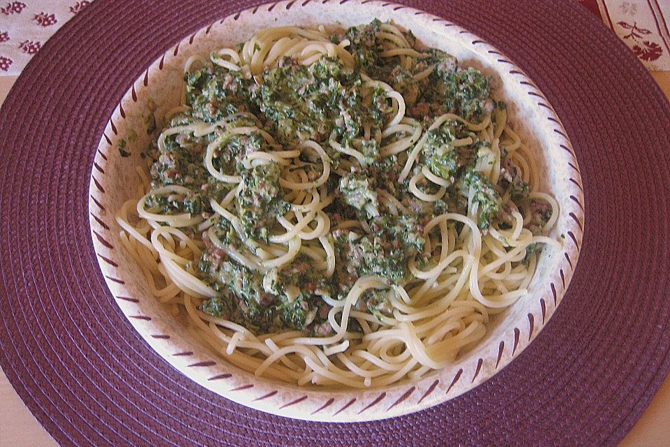 Hackfleischspinatsauce