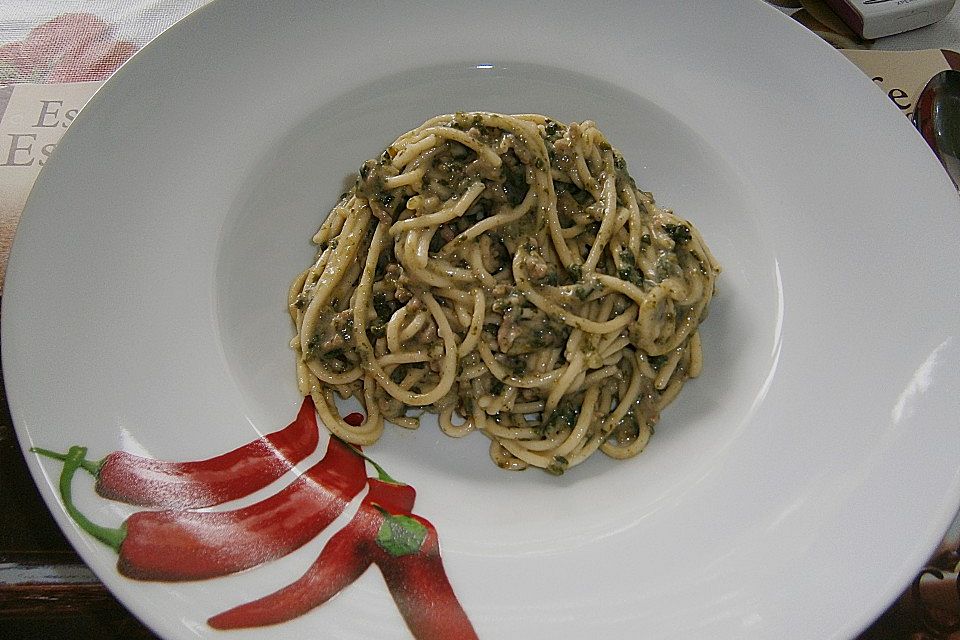 Hackfleischspinatsauce