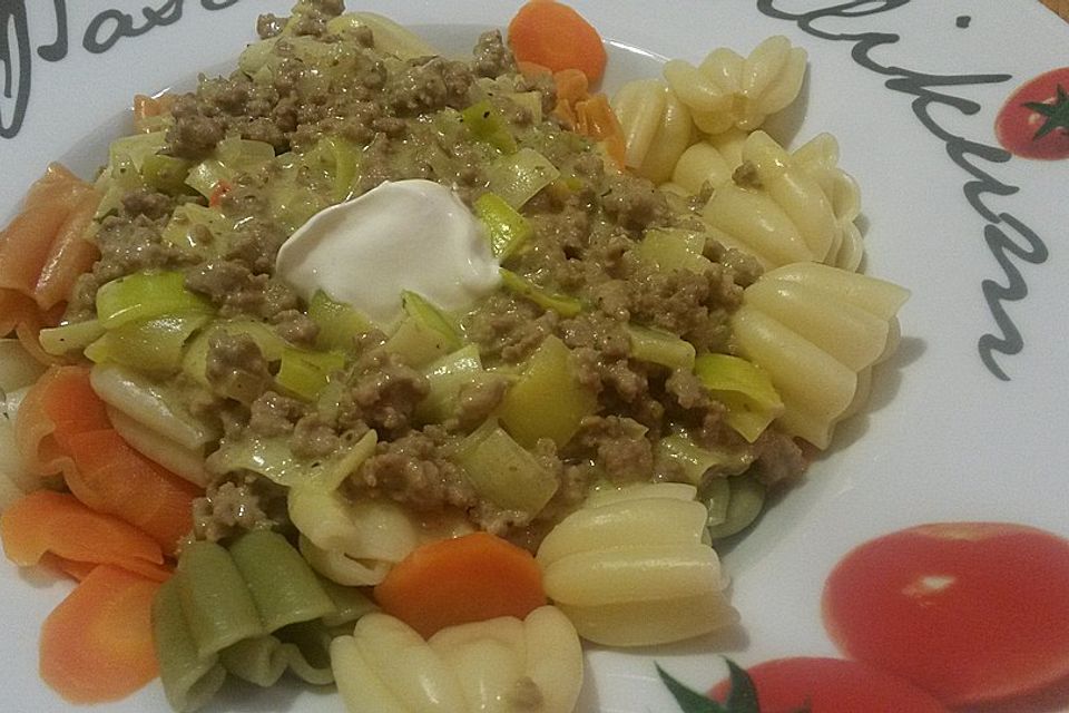 Hackfleischspinatsauce