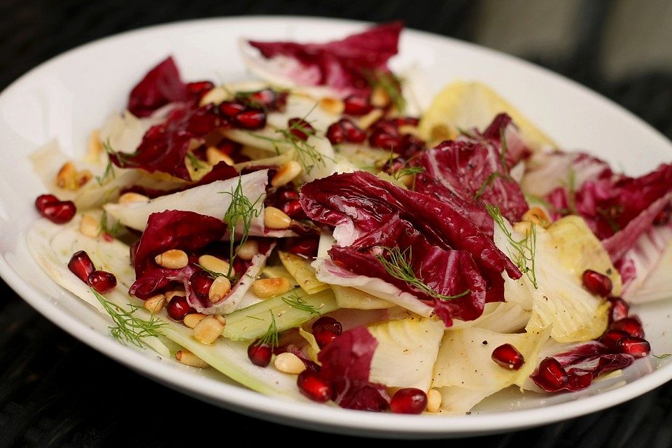 Fenchel-Chicorée-Radicchio-Salat