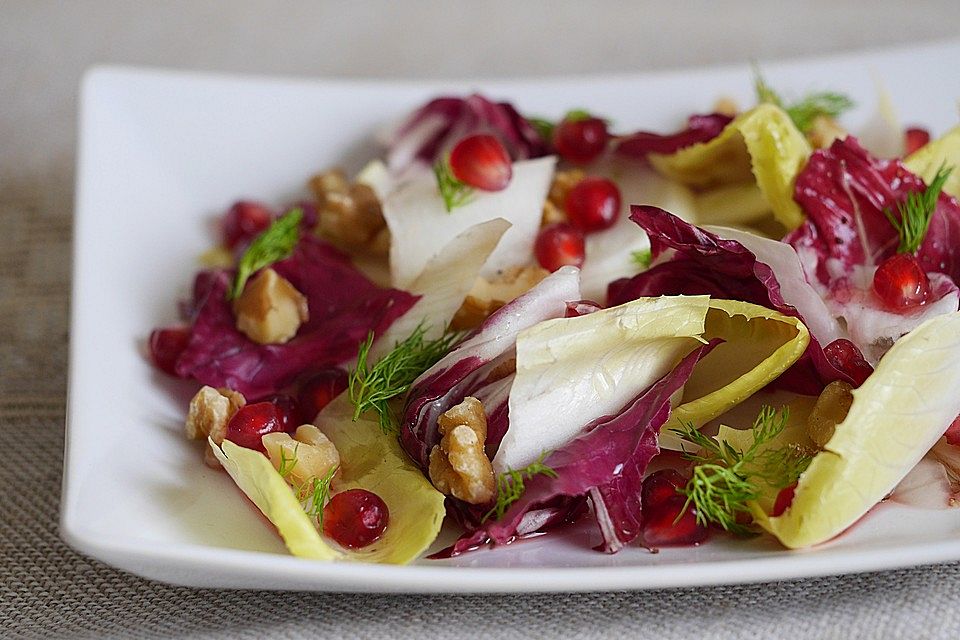 Fenchel-Chicorée-Radicchio-Salat