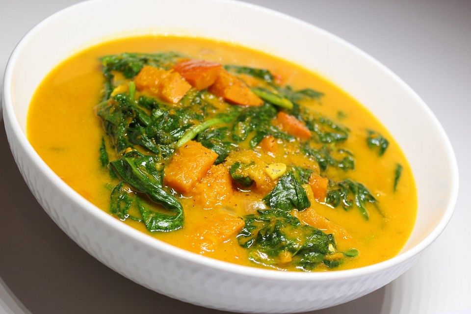 Kürbis-Spinat-Curry