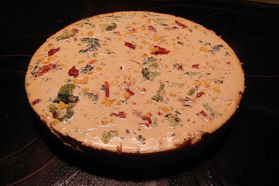 Vegetarische Brokkoli-Mais-Quiche