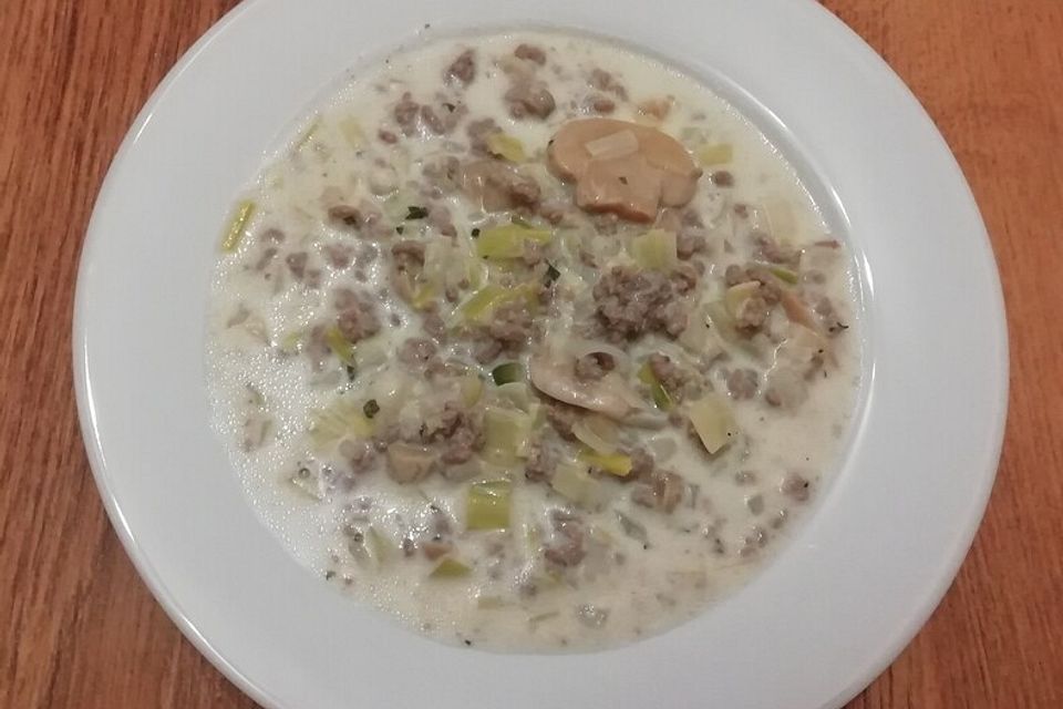 Käse-Lauch-Suppe