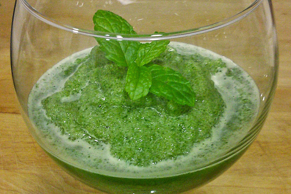 Zitronensorbet mit Rucola