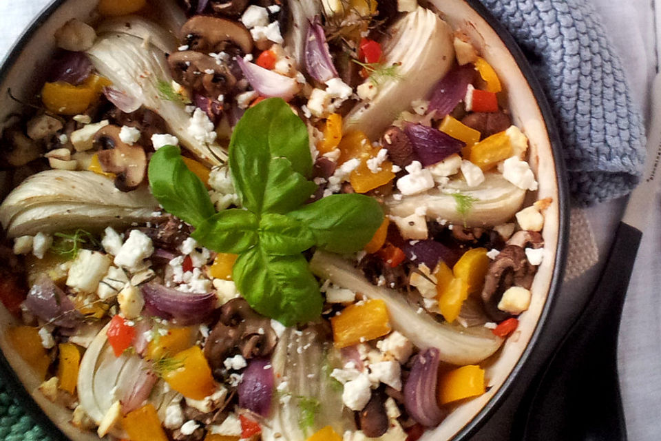 Ofengemüse mit Fenchel und Champignons