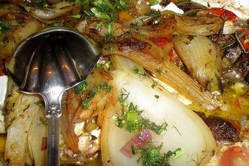 Ofengemüse mit Fenchel und Champignons