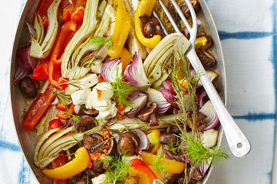 Ofengemüse mit Fenchel und Champignons