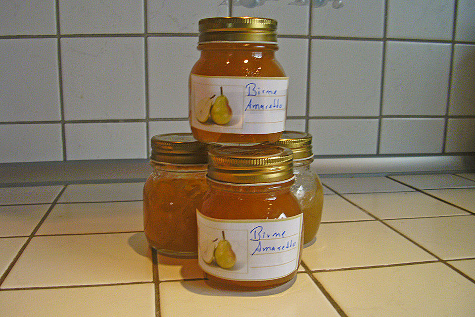 Birnen-Amaretto-Marmelade