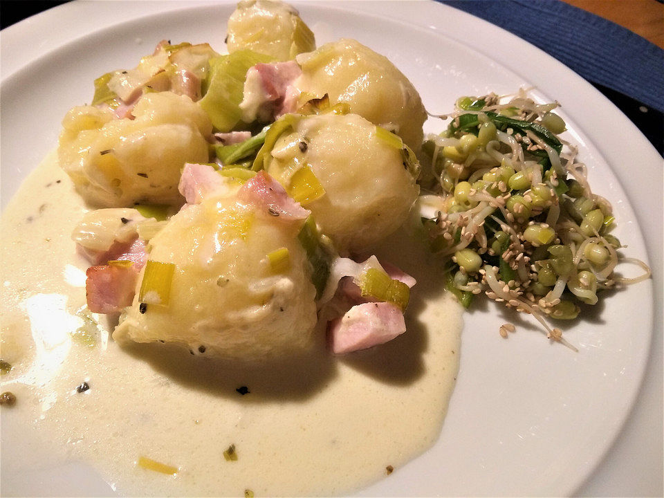 Kartoffelklößchen in Schinken Lauch Soße von Hexlein08| Chefkoch
