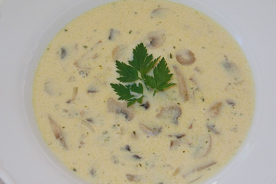 Champignon-Kräuter-Suppe