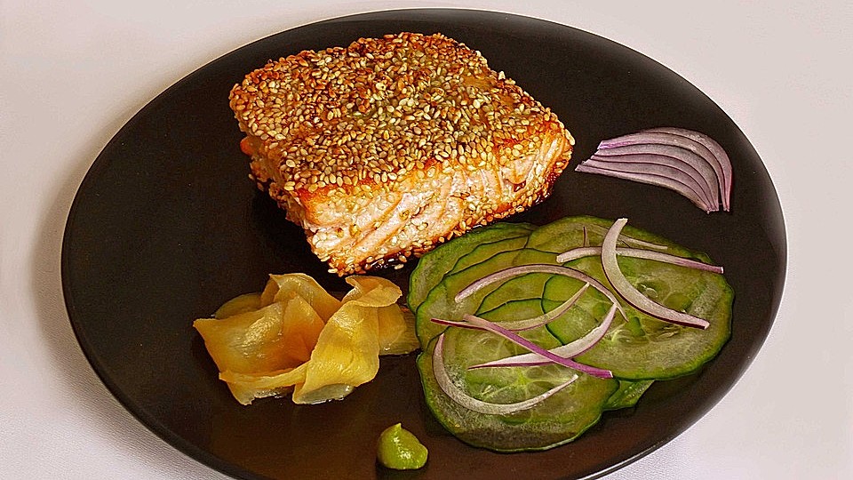 Lachsfilet Mit Sesam Wasabi Kruste Von Ars Vivendi Chefkoch 