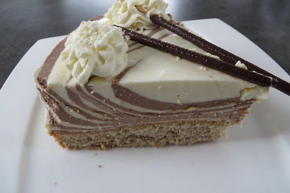 Schoko-Käsekuchen als Zebrakuchen