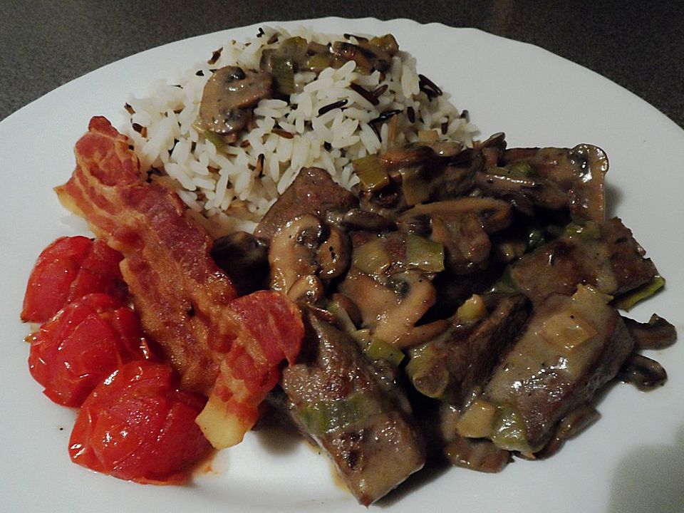 Leberpfanne mit Wildreis und Tomaten von soja2010| Chefkoch