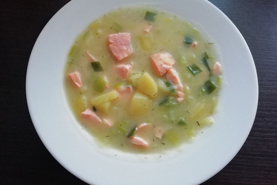 Schwedische Kartoffelsuppe mit Lachs