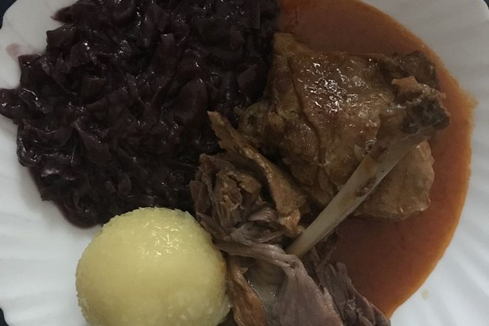Entenschenkel mit Honig-Orangen-Glasur Entenschenkel mit Honig-Orangen-Glasur
