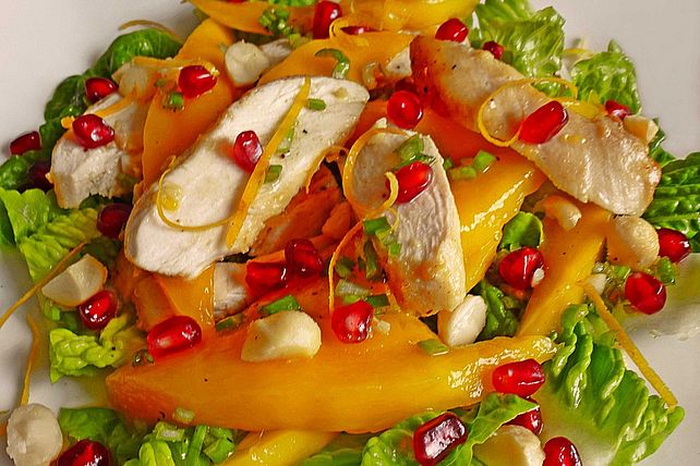 Mangosalat mit zitronigem Hähnchenbrustfilet von ars_vivendi| Chefkoch