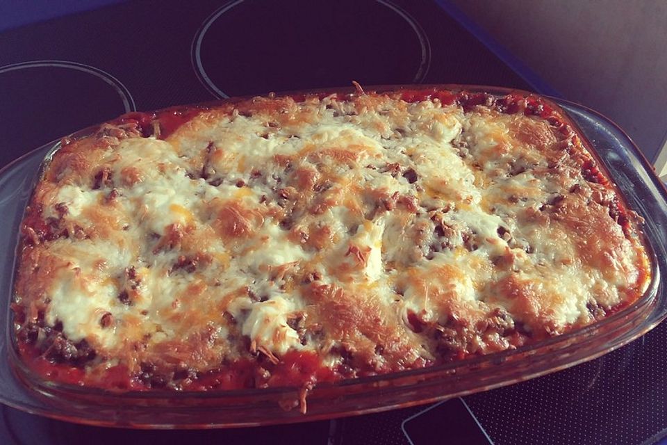 Fitness - Lasagne mit Tomaten, Zucchini und Pilzen