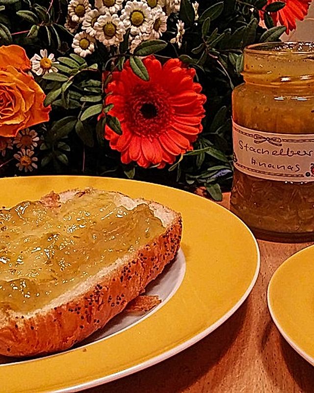 Stachelbeer-Ananas-Marmelade